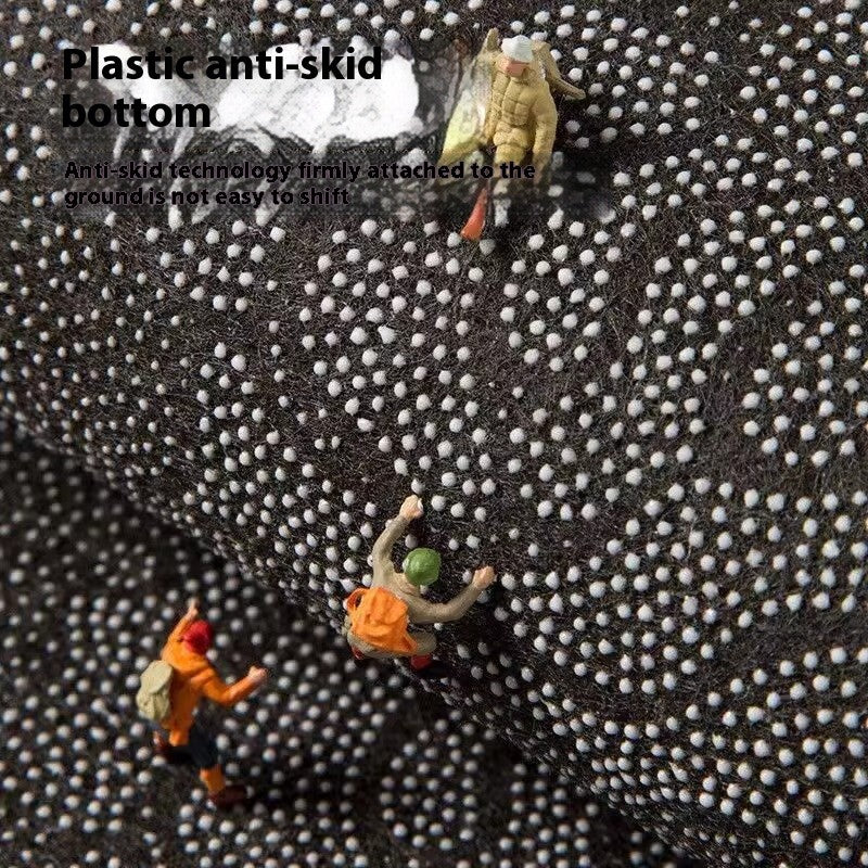 VIKAMA Cartoon Imitation Cashmere Floor Mat Irregular Living Room Anti-Slip Rug Bedroom Stain-Resistant Decorative Rug