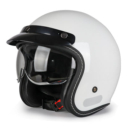 Capacete de motocicleta retrô clássico com certificação DOT, capacete aberto 3/4, segurança masculina e feminina, capacete universal para scooter elétrica