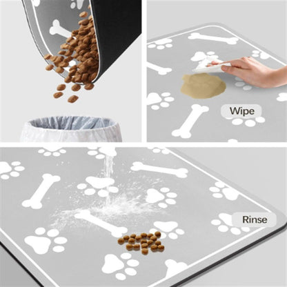 Tapete de Inverno para Animais de Estimação Tapete de Alimentação para Cães e Gatos Tigela de Água e Comida para Animais de Estimação Tapete de Chão Diatomáceo Impermeável de Secagem Rápida