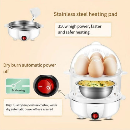 Panela Elétrica Cozedora de Ovos Máquina Rápida para Cozinhar Ovos, Escalfados, Mexidos e Omeletes com Desligamento Automático Eletrodoméstico de Cozinha