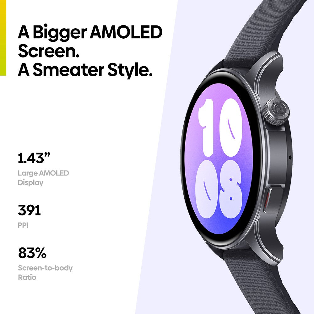 Novo Zeblaze Btalk 3 GPS Smartwatch Tela AMOLED de 1,43" Dupla Pulseira Chamada Bluetooth Relógio Esportivo Monitoramento de Frequência Cardíaca SpO2 Estresse