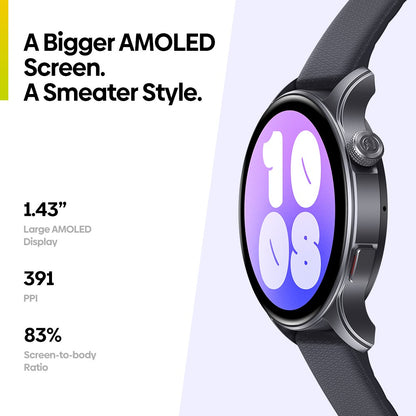 Novo Zeblaze Btalk 3 GPS Smartwatch Tela AMOLED de 1,43" Dupla Pulseira Chamada Bluetooth Relógio Esportivo Monitoramento de Frequência Cardíaca SpO2 Estresse