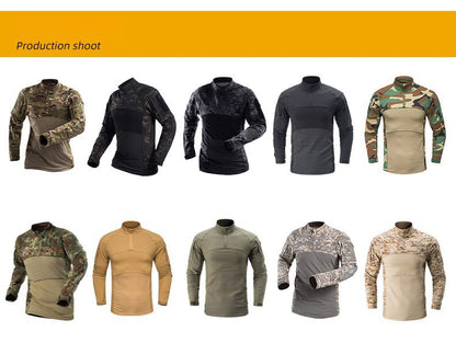 Men Outdoor New Tactical Camo Frog Shirts Wear Resistant Scratchproof Breathable T-shirt Climbing Combat Hunting Men Shirt