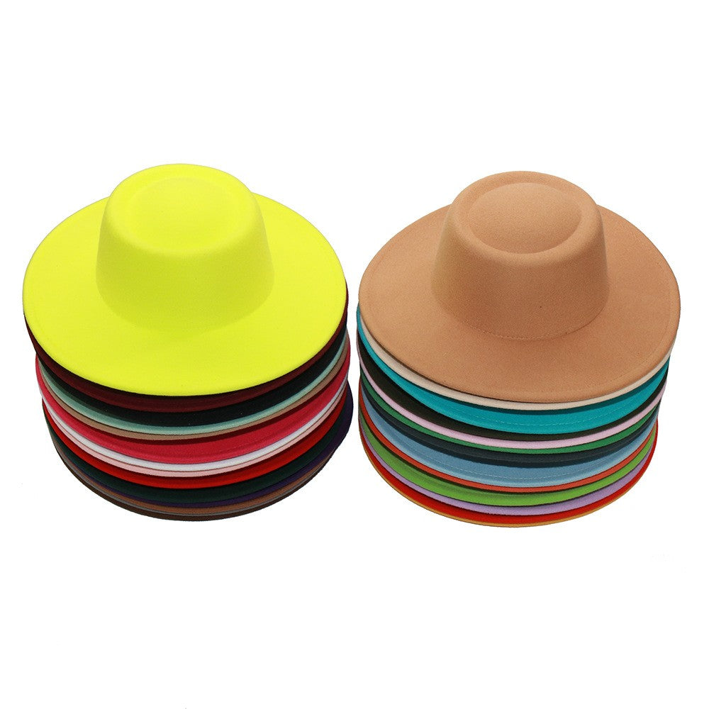 Chapéus Fedora Masculino Feminino Aba Larga 8.5CM Lã Feltro Chapéus Jazz Estilo Britânico 2023 Chapéu Panamá Formal Social