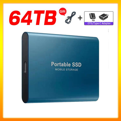 Unidade de Estado Sólido Externa de Alta Velocidade 1TB Disco Rígido Externo Portátil SSD 2TB Disco Rígido Externo SSD Para Laptop Mac