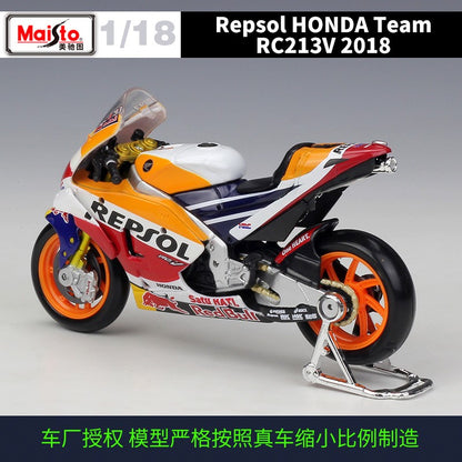Maisto 1:18 Honda Repsol Honda Team Rc213v 2018 Simulação Liga Gp Modelo de Moto Peça de Exibição Colecionável