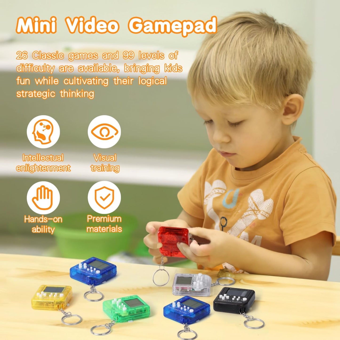 6-48Pcs Video Game Party Favors for Classic Game Console Keychain Birthday Joypad Souvenir School Valentine Gifts