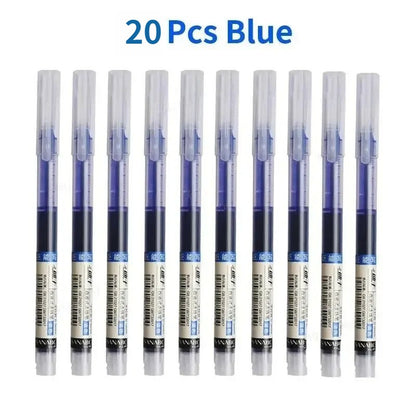 10/20PCS High Quality Needle Type Gel Pens Black Blue Red Ink Straight Liquid Pen  Stationery School & Office Supplies