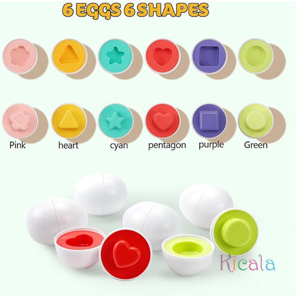 3-in-1 Matching Easter Eggs Stacking Rings Baby Toy Early Learning Educational Roly-Poly Sensory Toys Montessori
