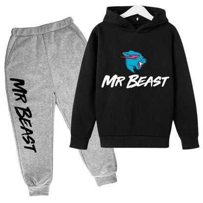 Children Kids Casual  Long Sleeve Hoodie Pullover Sweatshirt Tracksuit Jogger Sweatpants Unisex Sweatsuit Set