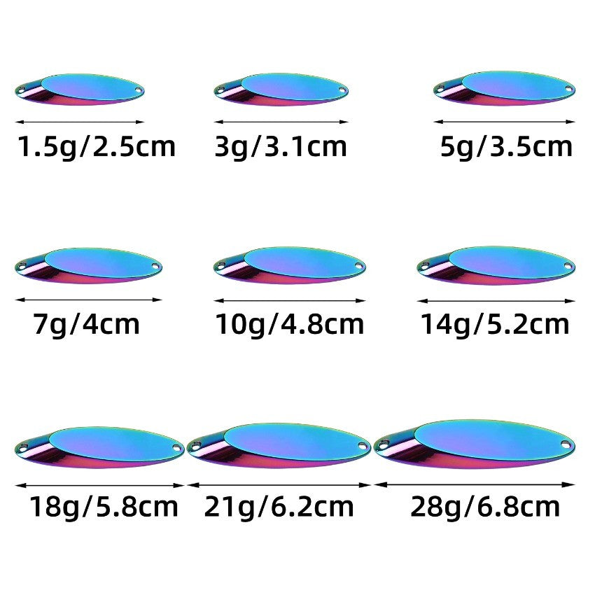 1PCS 3g-28g Metal Spinner Spoon Trout Fishing Lure Hard Bait Sequins Noise Paillette Artificial Bait Small Hard Sequins Spinner