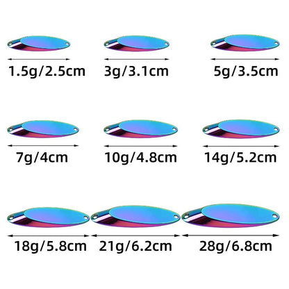 1PCS 3g-28g Metal Spinner Spoon Trout Fishing Lure Hard Bait Sequins Noise Paillette Artificial Bait Small Hard Sequins Spinner