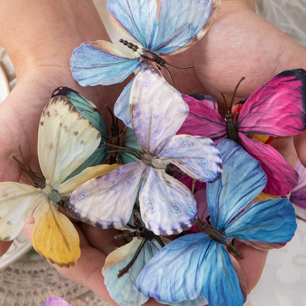 5/10PC Artificial Fake Fluorescent Butterfly Home Room Decor Valentine's Wreath Wedding Bridal Diy Gift Box Accessories Headwear