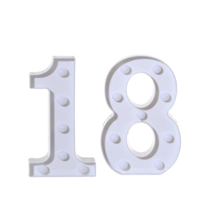 2Pcs Number 16 18 21 30 Led Light String Happy Birthday Party Decoration Wedding Anniversary Adult Birthday Party Gift Light Led