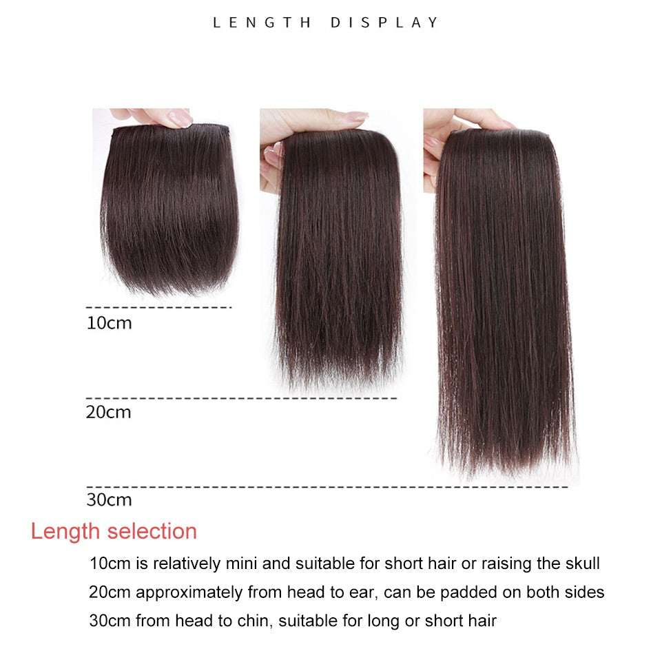 2 peças/conjunto de preenchimento capilar sintético, extensões de cabelo, peça de abertura e de reposição para topo, artefato de reposição