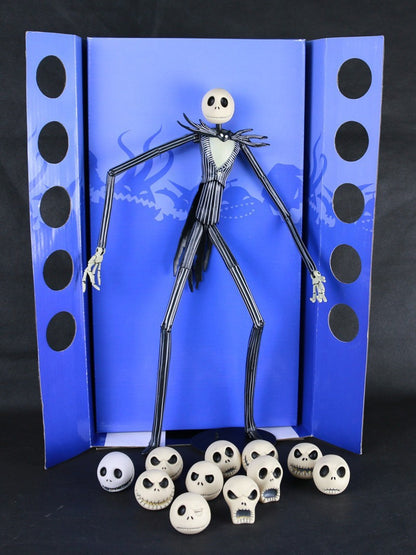O Estranho Mundo de Jack Skellington com Cabeças Intercambiáveis Boneco de Ação PVC Brinquedo Modelo Coleção Presente 35cm