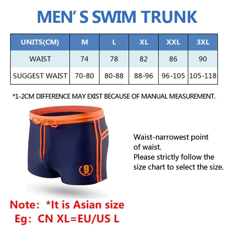 2025 Summer Datifer Man Swim Trunks Hot Breathable Adjustable Elasti Beach Swimsuits Boxer Briefs Bañador Hombres Short
