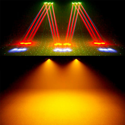 New 120W 6*15W Beam Effect Moving Head RGBW Wash for Dj Disco Party Wedding Show Bar Golden Light Bluemoon Pro Stage Lighting