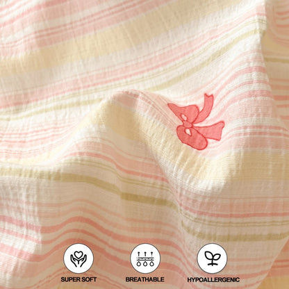 Cute Duvet Cover Set 3-Piece Breathable Ultra-Soft Bedding Set with 1 Duvet Cover and 2 Pillowcases, Sweet Girly Bed Set Decor