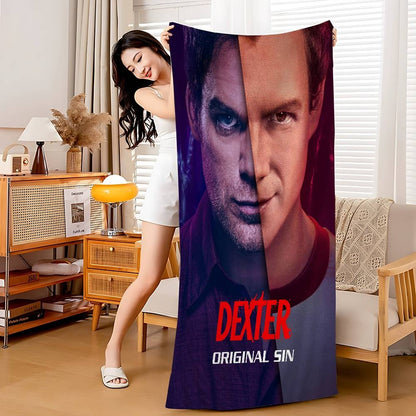 Dexter American Classic Horror Anime Microfiber Beach Towel Absorbent Quick Dry Soft Yoga Swimming Resort Mountain ClimbingTowel