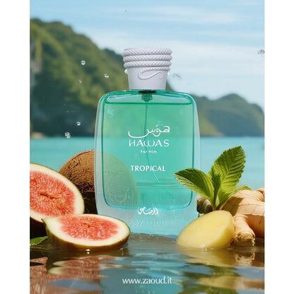 100ML RASASI Hawas Tropical Eau De Parfum Spray Para Hombre Pheromone Fragrance Arabian Women's Perfume Pheromone Cologne Man