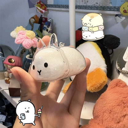 Transparent Rabbit Hair Keepsake Bottle Pet Hair Storage Capsule Keychain Thoughtful Gift for Rabbit Lovers And Owners
