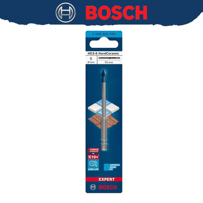 BOSCH EXPERT HEX-9 Broca de cerâmica dura, vida útil 10 vezes mais longa, alta dureza do material, broca de pedra 2608900590 2608900588