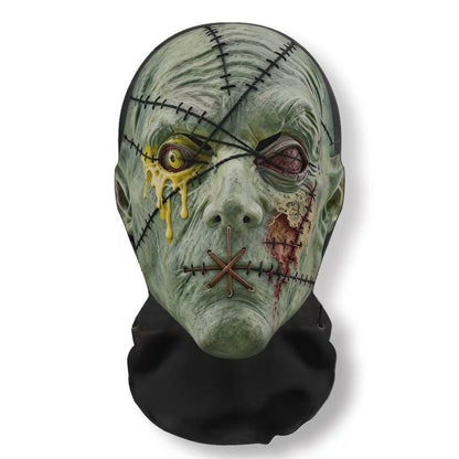 Realistic 3D Horror Skull Zombie Full Face Mask Breathable Mesh Headgear Cosplay Prop for Halloween Party Prank Carnival Costume