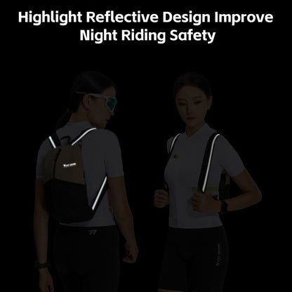 WEST BIKING Portable Lightweight Cycling Backpack Multi-Pocket Design Reflective Water Repellent Trekking Backpack Elastic Strap