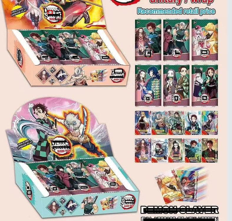 Flash Demon Slayer Cards Mugen Train SSP Card Ultra Rara Card Tanjirou Kamado Nezuko Card Coleção de Personagens
