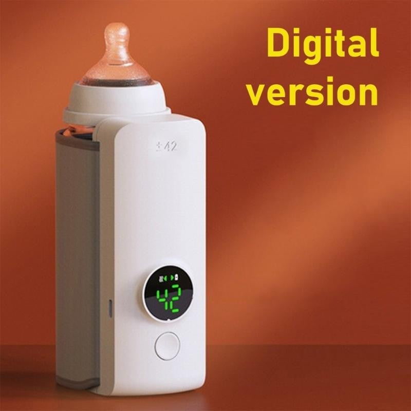 J15U Upgraded Bottle Warmer for Breastmilk Baby Feeding Bottle Heating Case Rechargeable Warmer Bag with Digital Display