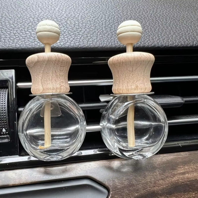 1 Unid. Frasco de Vidro Pendurado para Carro, Aromatizador de Carro, Frasco Vazio, Pingente Difusor de Aromaterapia, Decoração de Carro, Ornamento de Aromaterapia