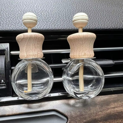 1 Unid. Frasco de Vidro Pendurado para Carro, Aromatizador de Carro, Frasco Vazio, Pingente Difusor de Aromaterapia, Decoração de Carro, Ornamento de Aromaterapia