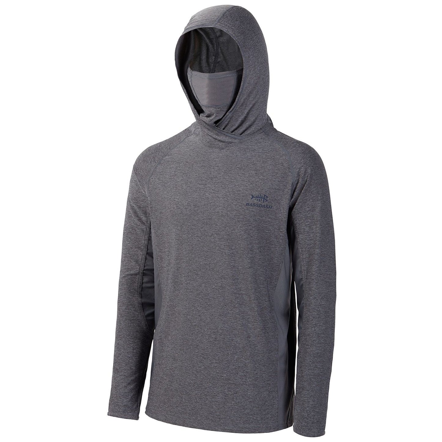 Camisa de Pesca Masculina Bassdash UPF 50+ de Manga Longa com Máscara e Capuz Protetor de Pescoço UV para Manter a Cabeça e o Rosto Aquecidos em Atividades ao Ar Livre, Caminhada e Corrida