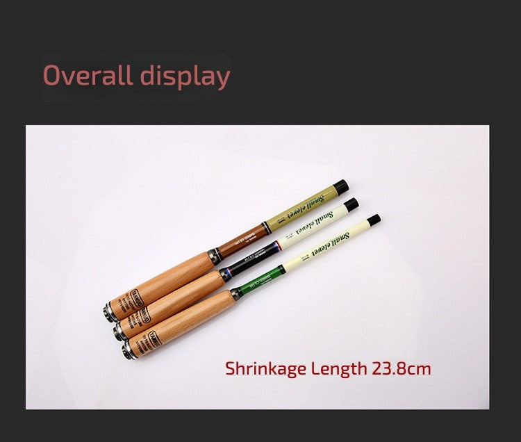 Vara de Pesca 1.2M 1.5M 1.8M Seção Ultra Curta Retrátil 23cm Vara de Carbono Super Leve e Super Dura Bolso Mini Vara