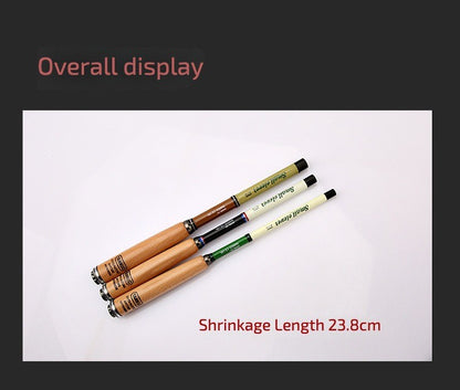 Vara de Pesca 1.2M 1.5M 1.8M Seção Ultra Curta Retrátil 23cm Vara de Carbono Super Leve e Super Dura Bolso Mini Vara