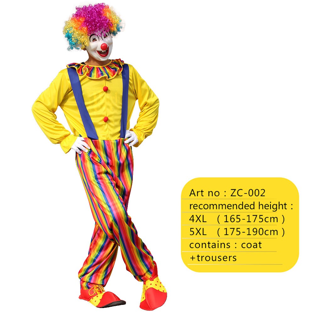 12 Styles Adult Men Costumes Funny Circus Naughty Magician Cosplay Carnival Party Clown Costume Christmas gift surprise party