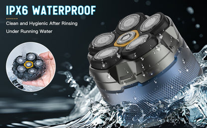 Electric Head Shavers for Bald Men 6D Magnetic Razor Hair Trimmer Rechargeable LED Display Waterproof Beard Shavers Hair Cutting