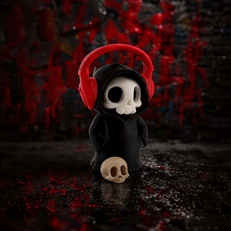 Hot Gothic Grim Reaper Figurines, Cute Skeleton Desk Decor, Skeleton Statue, Spooky Small Halloween Ornament, Halloween Gift