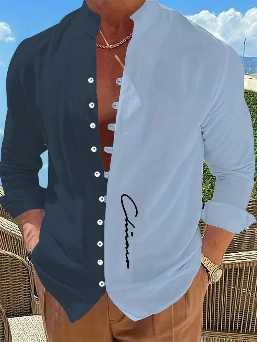 New men's fashionable casual shirts, autumn and spring men's retro cotton and linen shirt tops are dispatched quickly