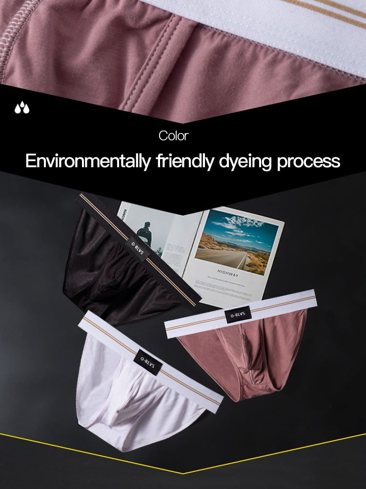 ORLVS Briefs Male Seamless Hip Design Mens Underwaer Super Large Wide 5cm Elastic Band Independent Codpiece Boy Short Pants