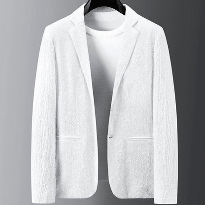 Men Two piece Suit Striped Pleated Men Pants Set Pleated Drawstring Loose Lapel Pockets Thin Formal Business Men Set
