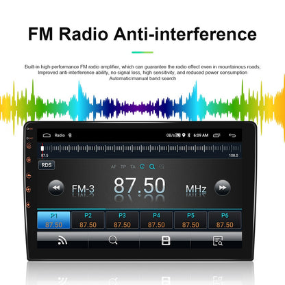 Podofo Rádio Automotivo Android 12 Androidauto Carplay 2 Din GPS Áudio Automotivo 7"/9"/10" WIFI BT Leitor Multimídia Automotivo para VW Ford