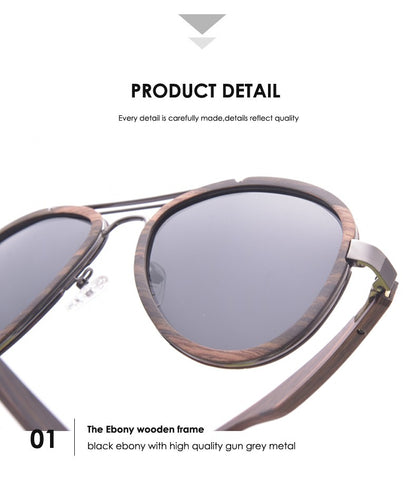 Oversized Aviator Sunglasses Wood for Men Polarized Sun Glasses Women 2022 Luxury Brand Shades UV400 High Quality