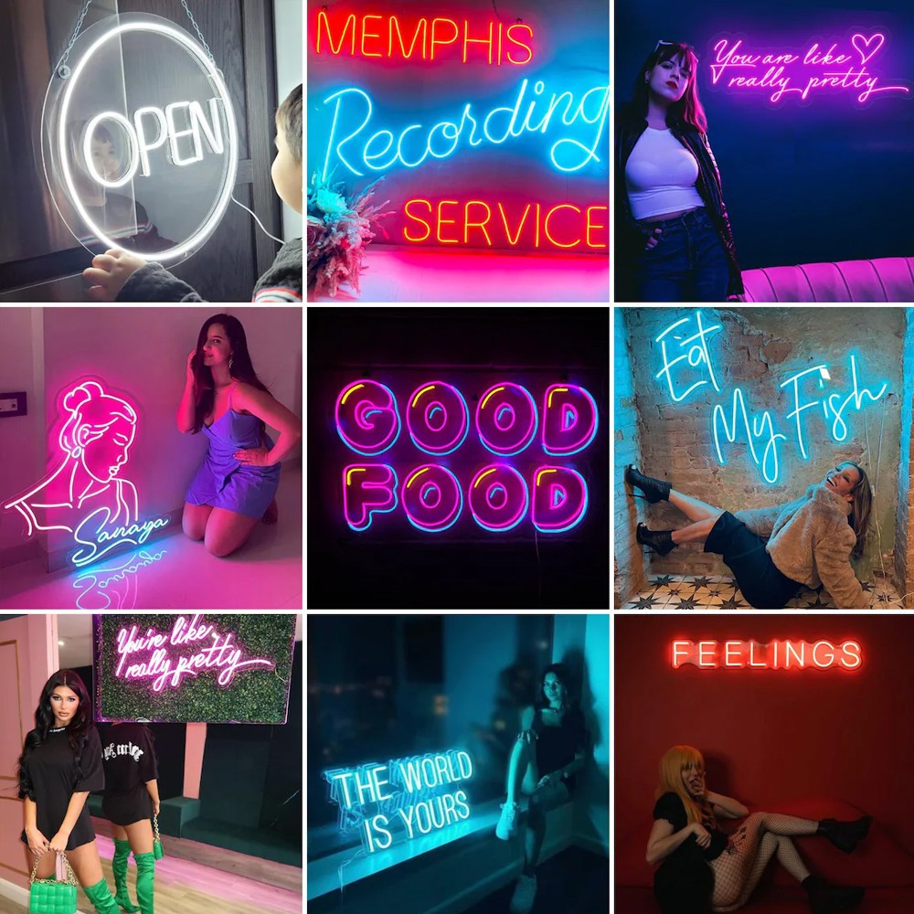 Custom Neon Sign Personalized Acrylic Sign Illuminated Logo LED Sign for Bar Party Birthday Nail Shop Wall Decor Night Lamp Sign