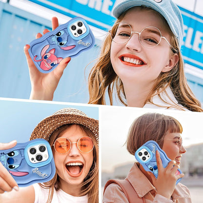 Capa de Silicone Macia com Ponto de Onda para iPhone 16 15 14 13 12 11 Pro Plus mini Max Xs XR 6 7 8 SE