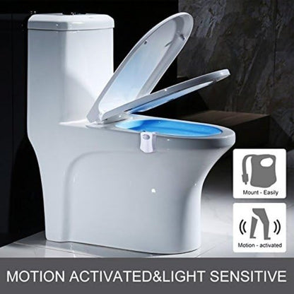 16-Color Motion-Sensing Toilet Seat Night Light with Motion Sensor