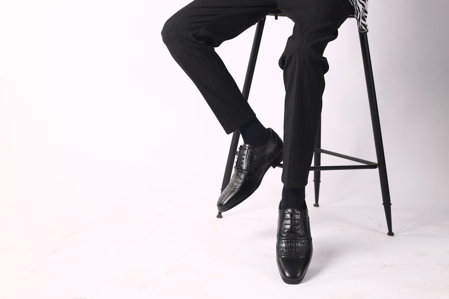 Men casual shoes Brock Oxford retro crocodile leather men formal spring and autumn 2022 new 's for