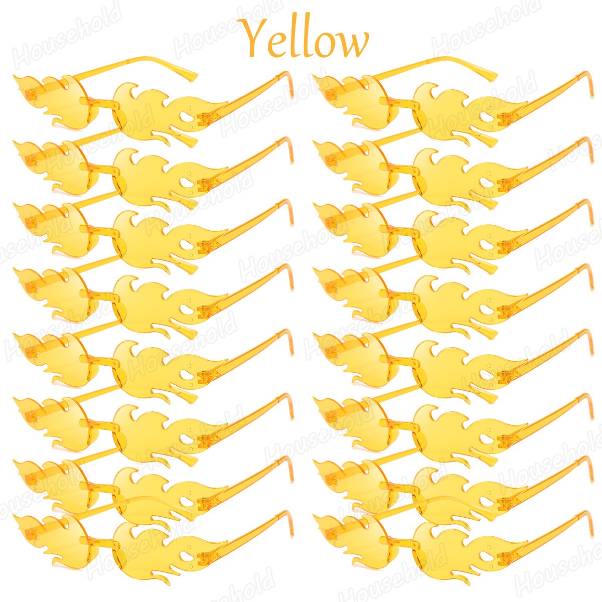 12-120Pcs Fire Flame Sunglasses Rimless Fire Sunglasses Candy Color Party Sunglasses Wedding Funny Sunglasses for Guest