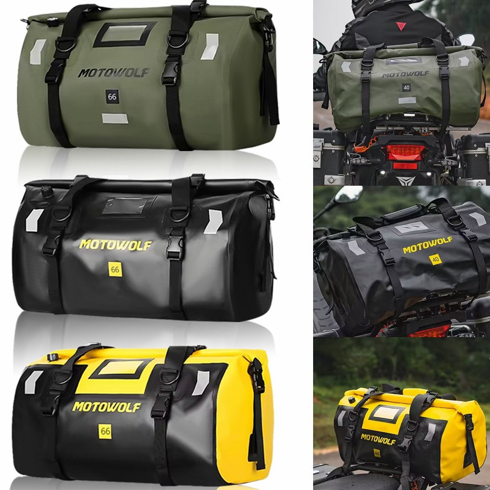 Universal Motorcycle Waterproof Tail Bags Back Seat Bags Cycling Camping Travel Bag Motorbike Scooter Sport Luggage Pack 66L 40L